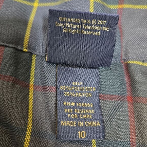 TORRID Outlander Fraser tartan plaid pleated twill kilt skirt 10 - Picture 8 of 11